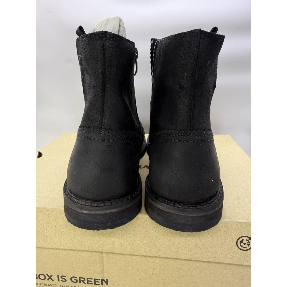 Clarks Clarkdale West Black Suede Lace Up Side Zipper Men’s Dress Boots 11.5 M